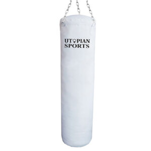 Muay Thai Long Punching Bag/Kick Bag White 155cm Height