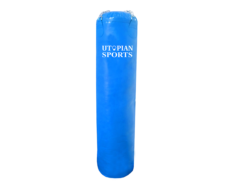 Muay Thai Long Punching Bag/Karate Kick Bag Blue 155cm Height