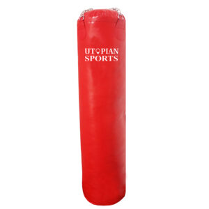 Muay Thai Long Punching Bag/Karate Kick Bag Red 155cm Height