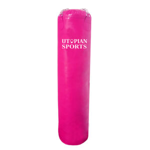 Muay Thai Long Punching Bag/Karate Kick Bag Pink 155cm Height