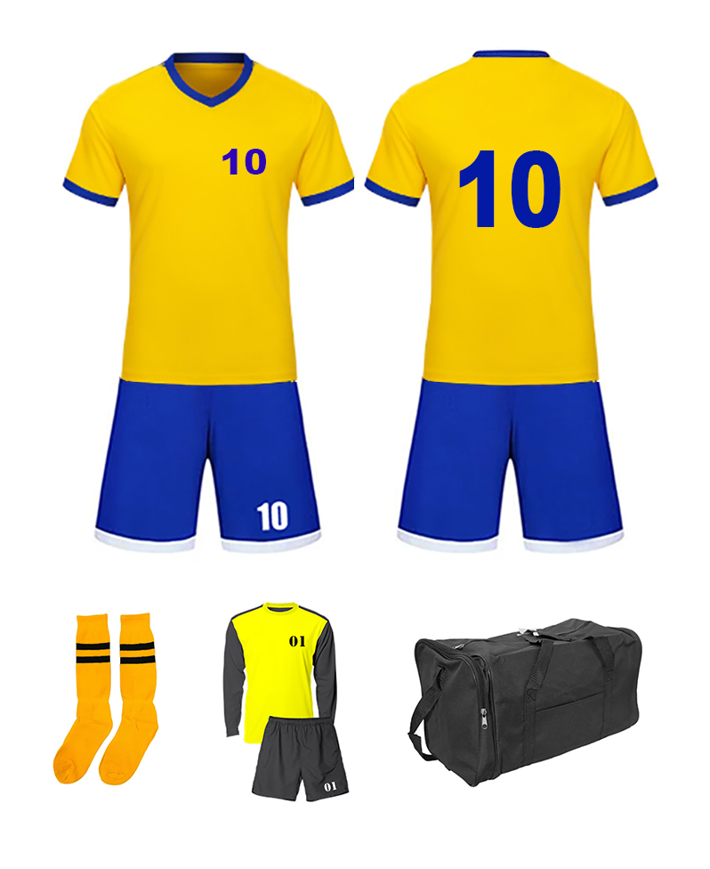 Soccer Kit 15 Set Adults - Blue and Yellow