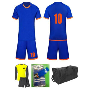 Soccer Kit 15 Set Adults - Blue With Orange Strap