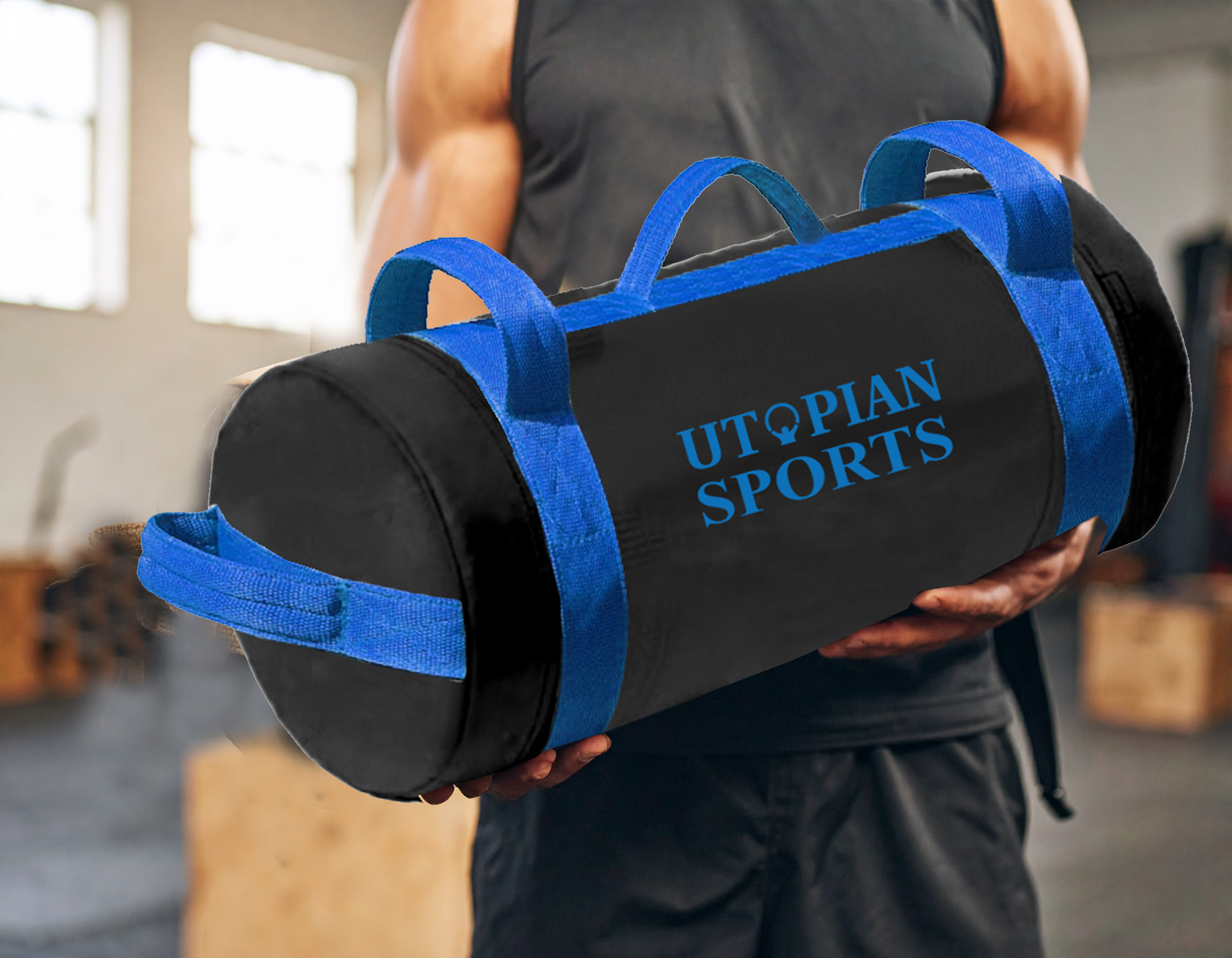 Black Sand Bag/Core Bag With Red Webbing Handles - Image 7