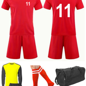 Soccer Kit 15 Set Adults - Plain Red