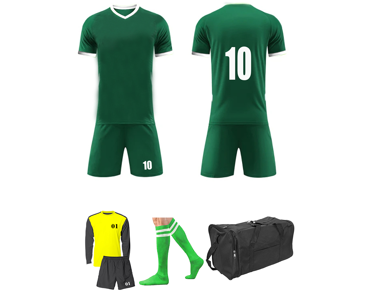 Soccer Kit 15 Set Adults - Green