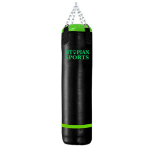 Muay Thai Long Punching Bag/Kick Bag Black and Green155cm Height